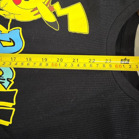 Hybrid Apparel Pokemon Pikachu Graffiti Print Waffle Long Sleeve, Mens, XL - Picture 5 of 5